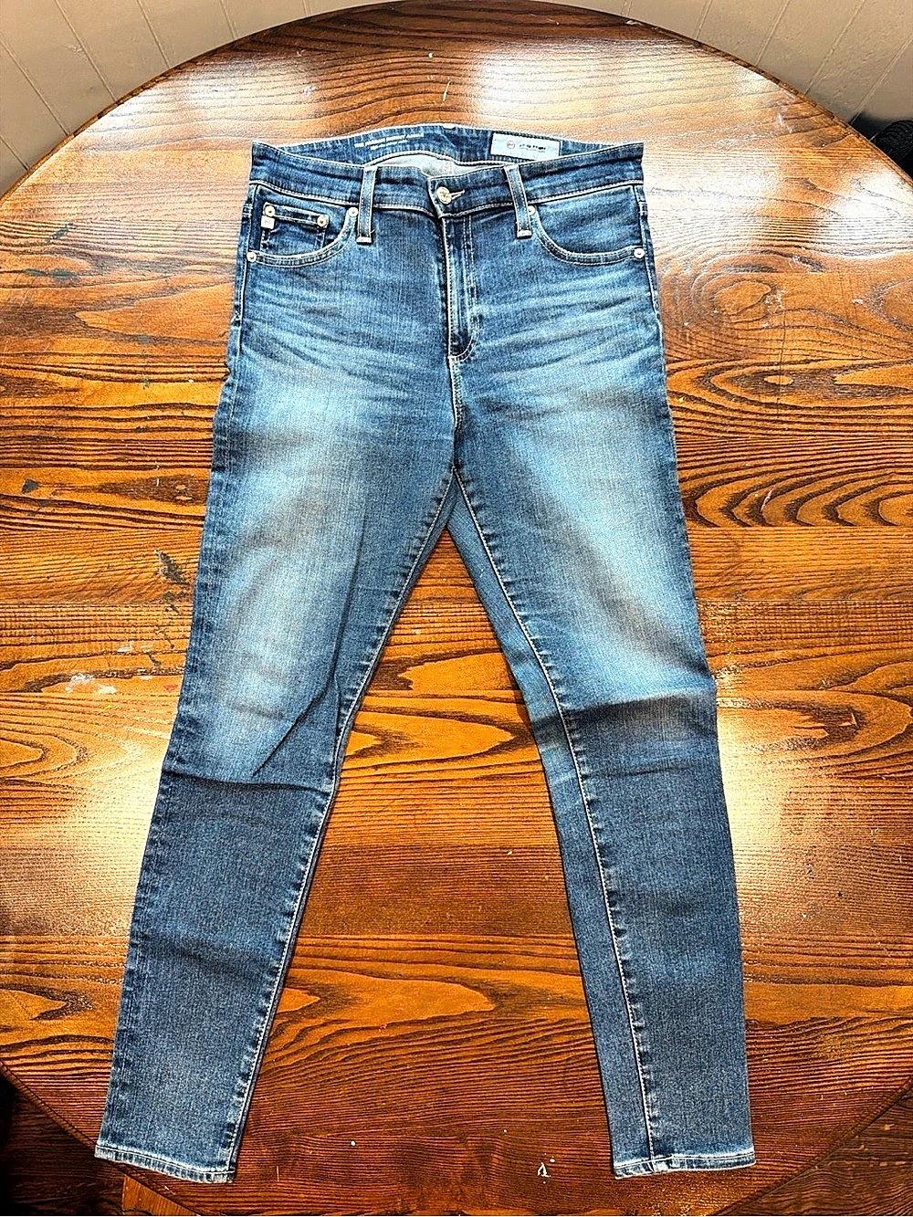 AG Adriano Goldschmied The Farrah Skinny Ankle Skinny Ankle Jeans Blue Waist 28